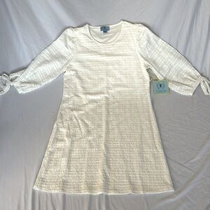 cute white dress with bow sleeves